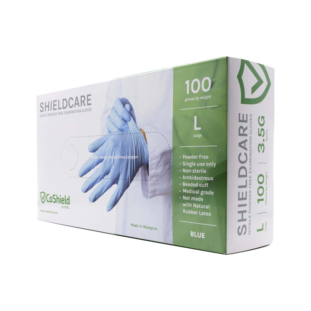 Shieldcare Nitrile Examination Gloves (Blue)