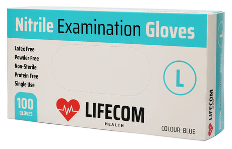 Lifecom Nitrile Examination Gloves (Blue)