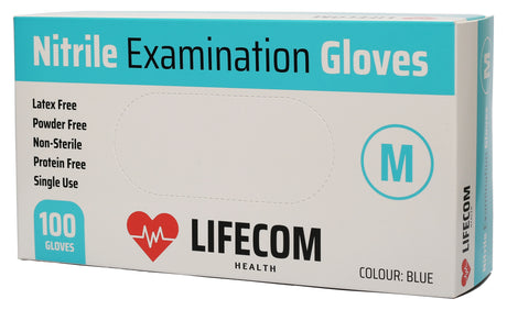 Lifecom Nitrile Examination Gloves (Blue)