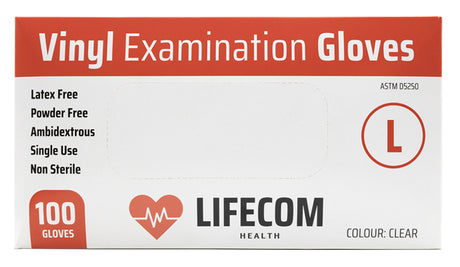Lifecom Vinyl Examination Gloves (Clear)