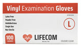 Lifecom Vinyl Examination Gloves (Clear)