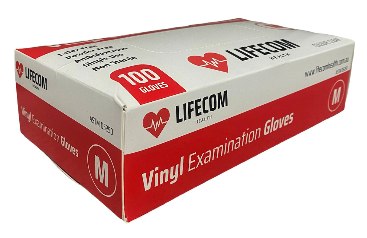 Lifecom Vinyl Examination Gloves (Clear)