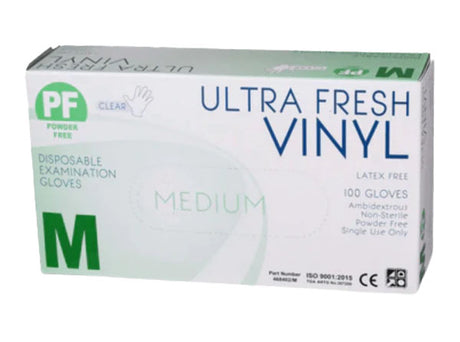 Ultra Fresh Vinyl Examination Gloves (Clear)