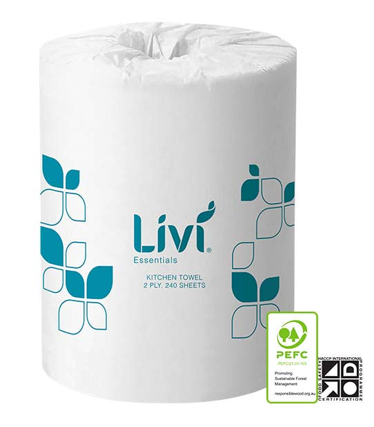 Livi Kitchen Roll Hand Towel (Perforated) 240 sheets 2ply