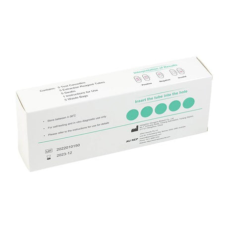 Clungene COVID-19 Nasal Rapid Antigen Test - Box of 5 (Expire Nov 2025)