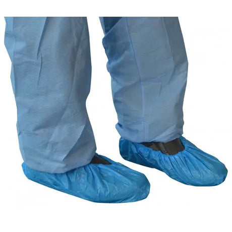 Disposable CPE Water-Proof Shoe Covers (Blue) - 50 pairs