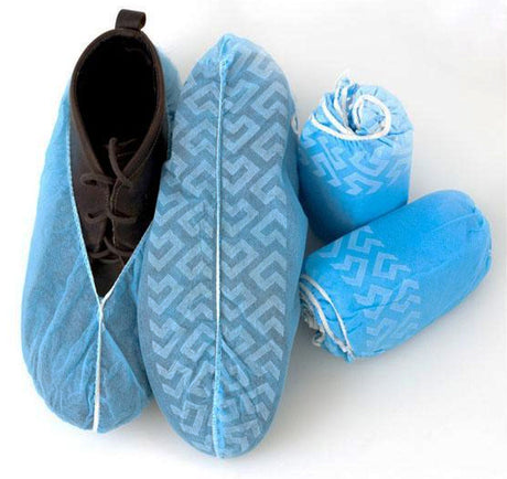 Disposable PP Non-Slip Shoe Covers (Blue) - 50 pairs