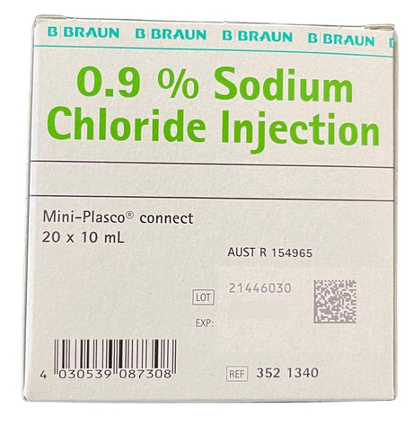 B.Braun Sodium Chloride 0.9% Saline Injection Solution Ampule - 10ml