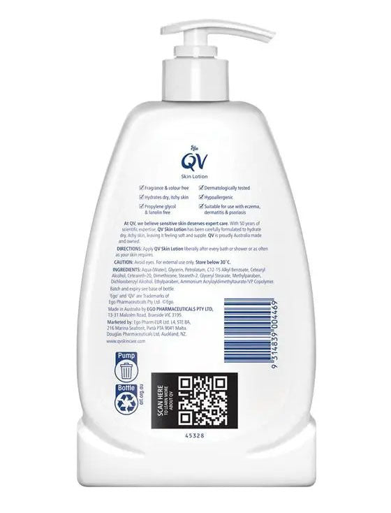 QV Skin Lotion - 500ml Pump Bottle