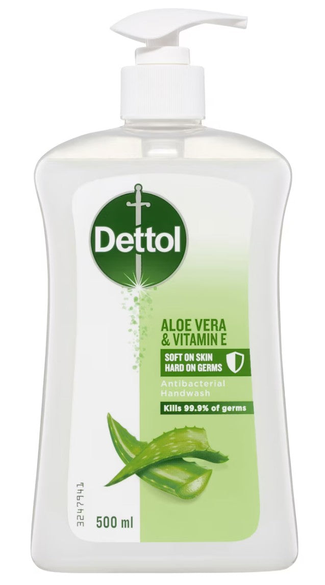 Dettol Antibacterial Hand Wash Aloe Vera & Vitamin E - 500mL