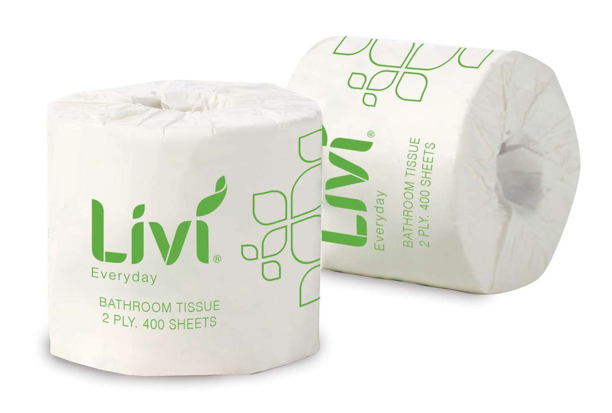 Livi Everyday 2ply Toilet Paper (400 sheets) - 8 rolls