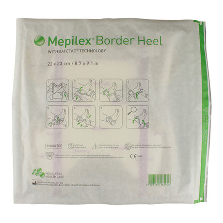 Mepilex Border Heel Foam Dressing 22x23cm