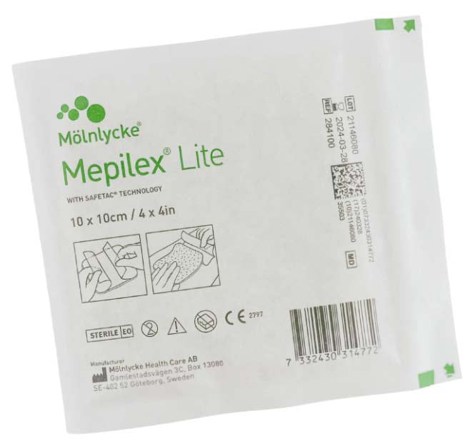 Mepilex Lite Non-Bordered Foam Dressing