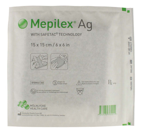 Mepilex Ag Antimicrobial Non-Bordered Foam Dressing