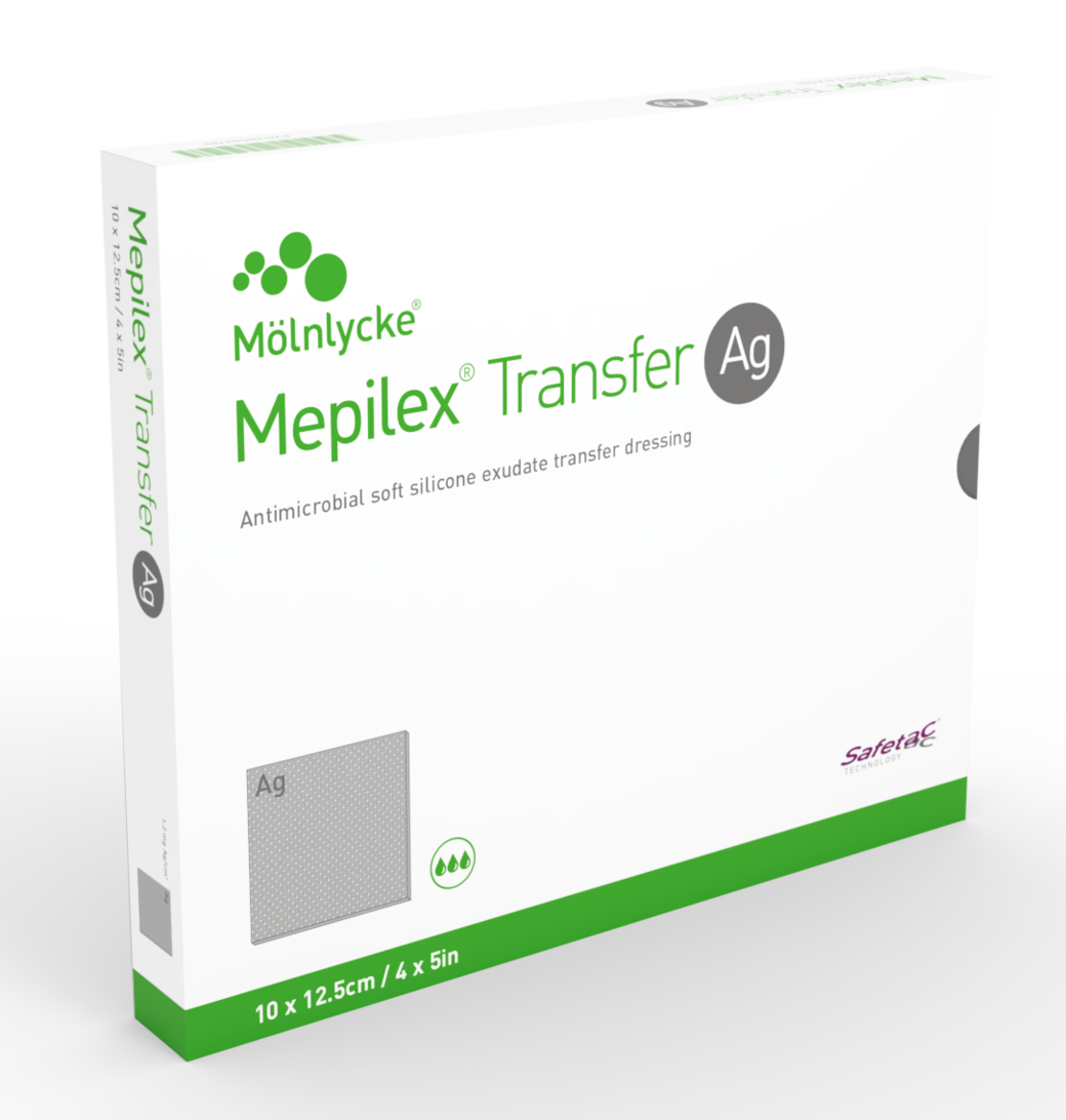 Mepilex Transfer Ag Antimicrobial Foam Dressing