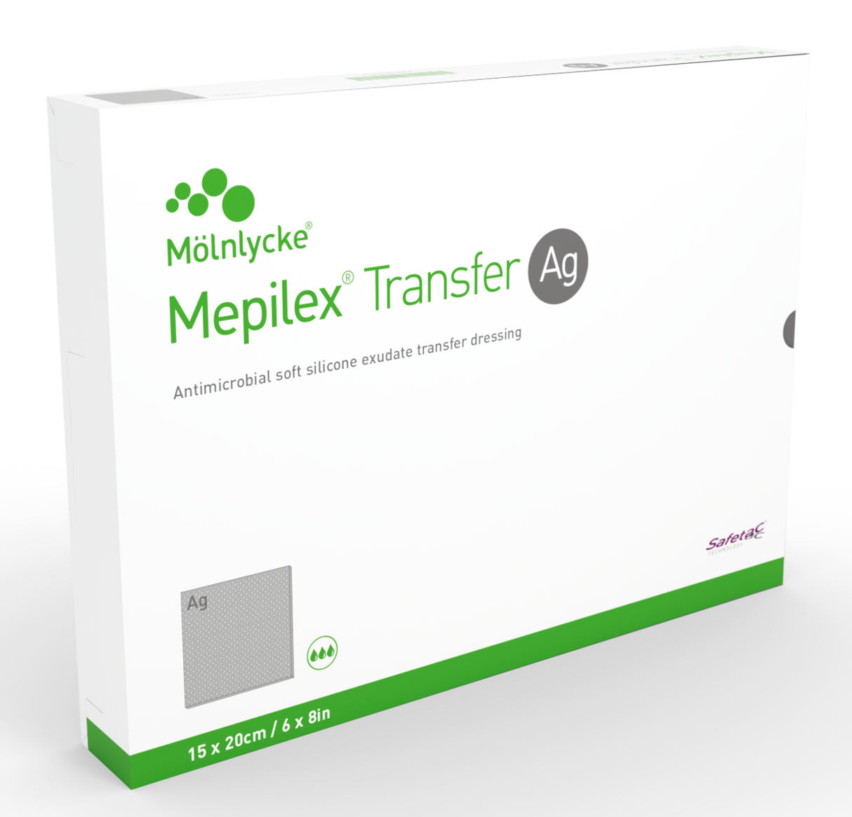 Mepilex Transfer Ag Antimicrobial Foam Dressing